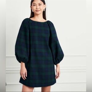 Hill House Plaid Mini Dress - Navy and Green